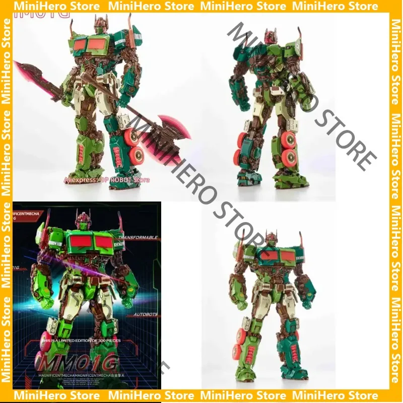 

100% Оригинальная фигурка Оптимуса Прайма MM01G 2.0 VER, зеленая, лимитированная серия, из сплава, в сборе, в наличии