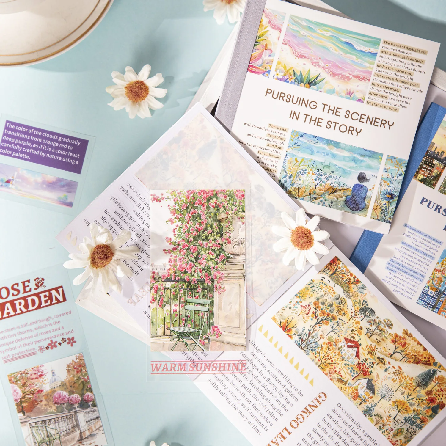 

20 шт., кавайные канцелярские наклейки, занятия пейзажем в истории, сделай сам, ремесло, скрапбукинг, альбом, мусорный журнал, счастливый планировщик, дневник