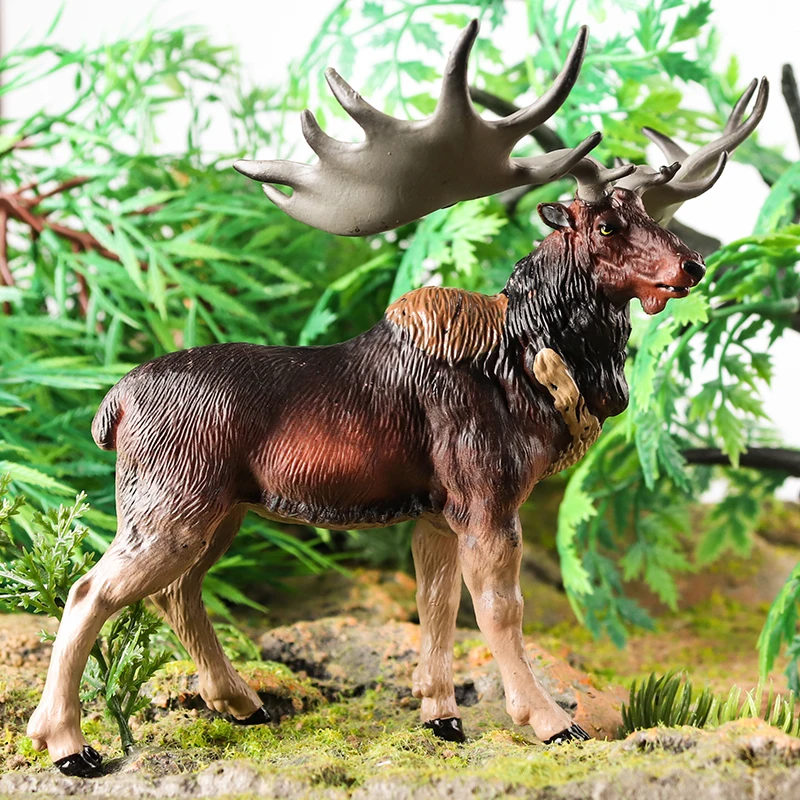 Oenux Wald Hirsch Tiere Simulation Wild White-Tailed Elch Action-figuren Elch Figuren Modell Dekoration Spielzeug Kinder Weihnachten Geschenk – Detail 21