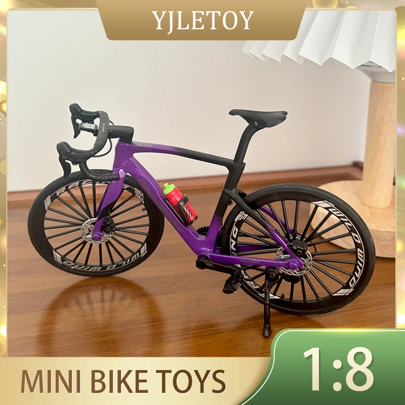 

1:6 Mini Model Alloy Bicycle Diecast Decoration Metal Finger Mountain Mini Bike Simulation Toys 14+