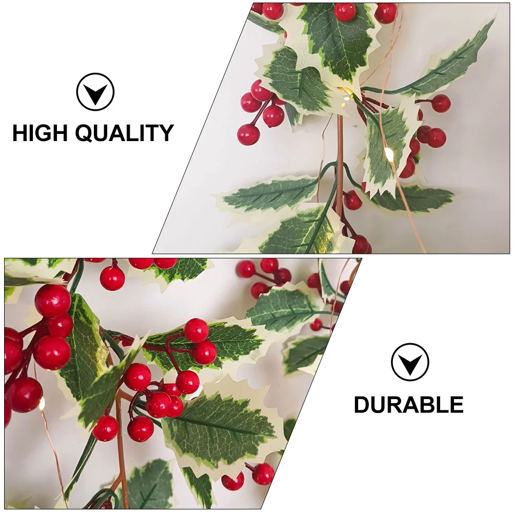 Rattan Berry String Light Xmas Party Decor LED Luminous Hanging Christmas Gift Berry String Light Xmas Luminous Decor