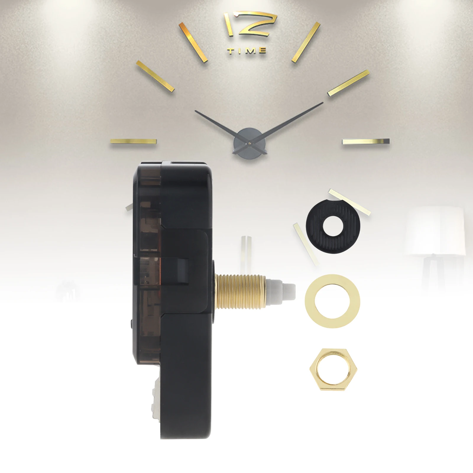 Quarzbatteriebetriebene, leise Wanduhr-Bewegungsmechanismen für Heimwerker/Reparatur, Ersatz von Uhrenteilen – Detail 6