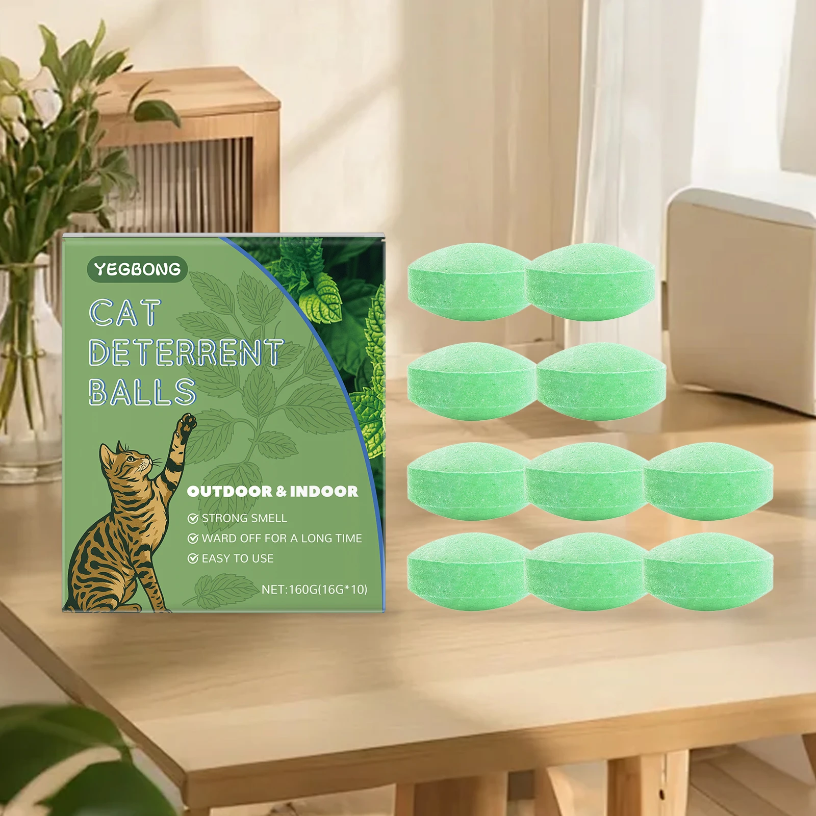 Bolas dissuasoras para gatos, repelente de gatos para jardim, manter gatos fora do gramado, quintal, jardim interno, comprimidos dissuasores para gatos, suprimentos de treinamento para animais de estimação