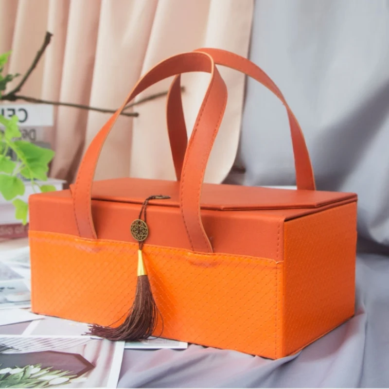 Luxury PU Leather Gift Box for Cosmetics and Tea, Perfect for Wedding Favors and Baby Showers Gift Box Packaging