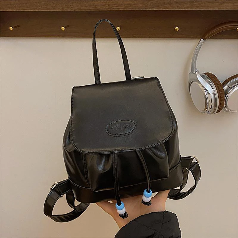 New Fashionable And Minimalist Handheld Shoulder Bag Fashionable Girl Retro Spliced Backpack