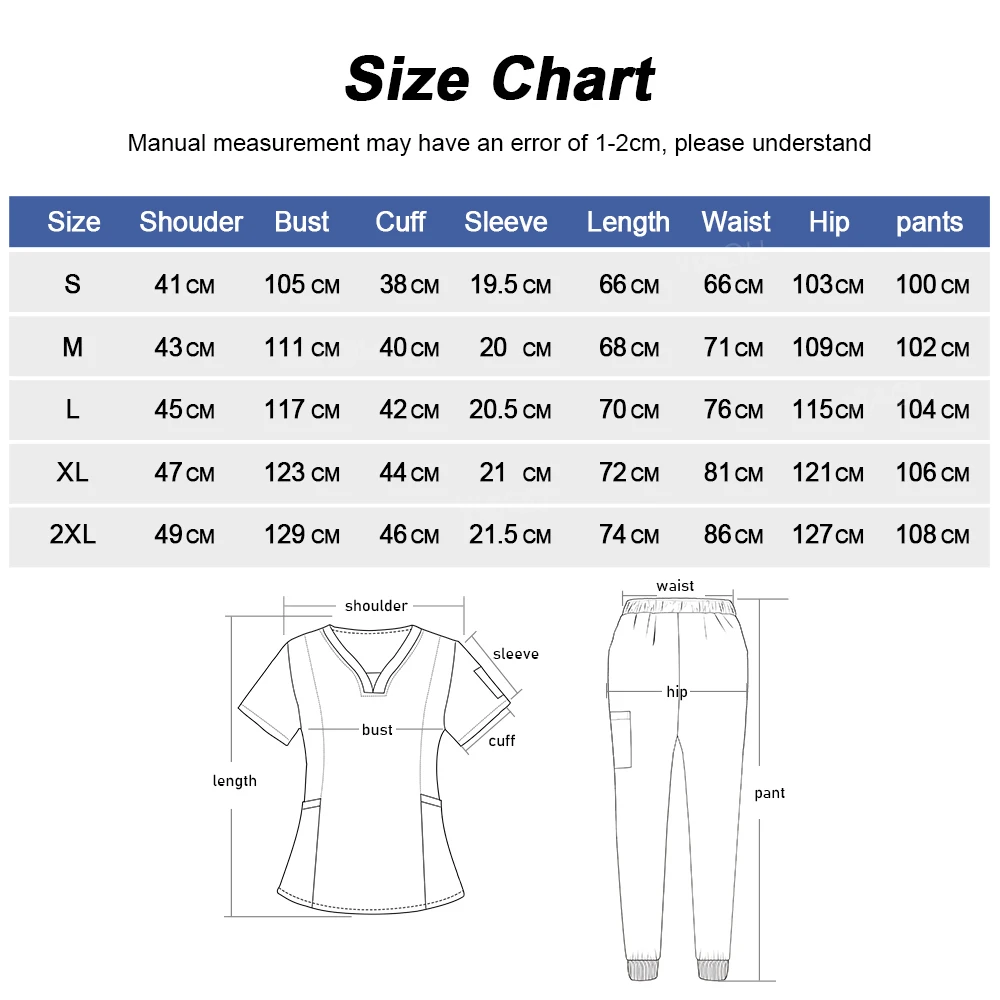 Wholesale Hospital Doctor Uniforms Scrubs Pharmacy Medical Nurse Women Scrub Suit V-neck Solid Color Surgical Workwear Top+pants