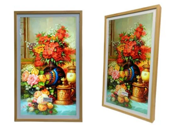 4K Ultra HD 43-Inch Digital Art Frame Android 12 WiFi 6 Solid Black Walnut Wood Outdoor Modern Smart Display Wall