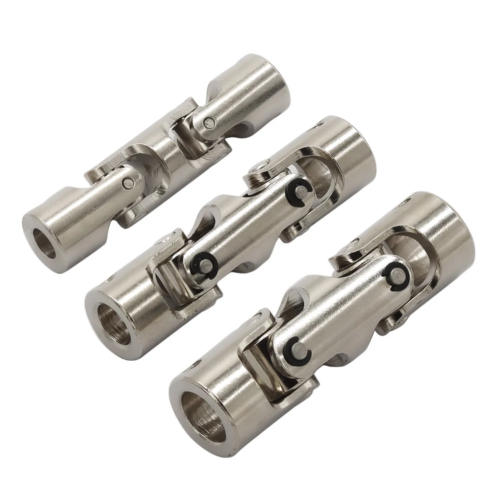 RC Boat Car Shaft Coupler Metal Cardan Joint Connector Three-section Universal Joint Coupling Motor Connector with Screws