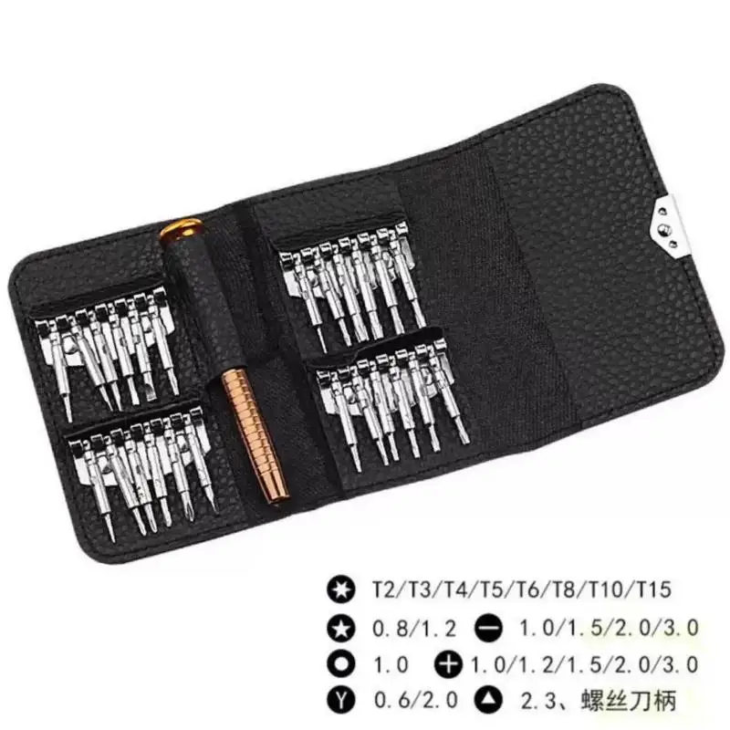 1 Set Torx Elektronik-Reparaturwerkzeuge Öffnungsschraubendreher 25-in-1 Mini-Präzisionsschraubendreher Magnetisches Set für Handy Kamera Uhr PC