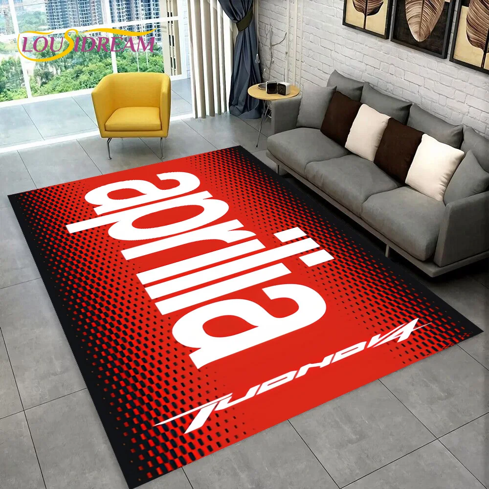 HD Aprilia Racing Motorcycle Logo Carpet Rug for Home Living Room Bedroom Sofa Doormat Decor,kid Area Rug Non-slip Floor Mat 3D