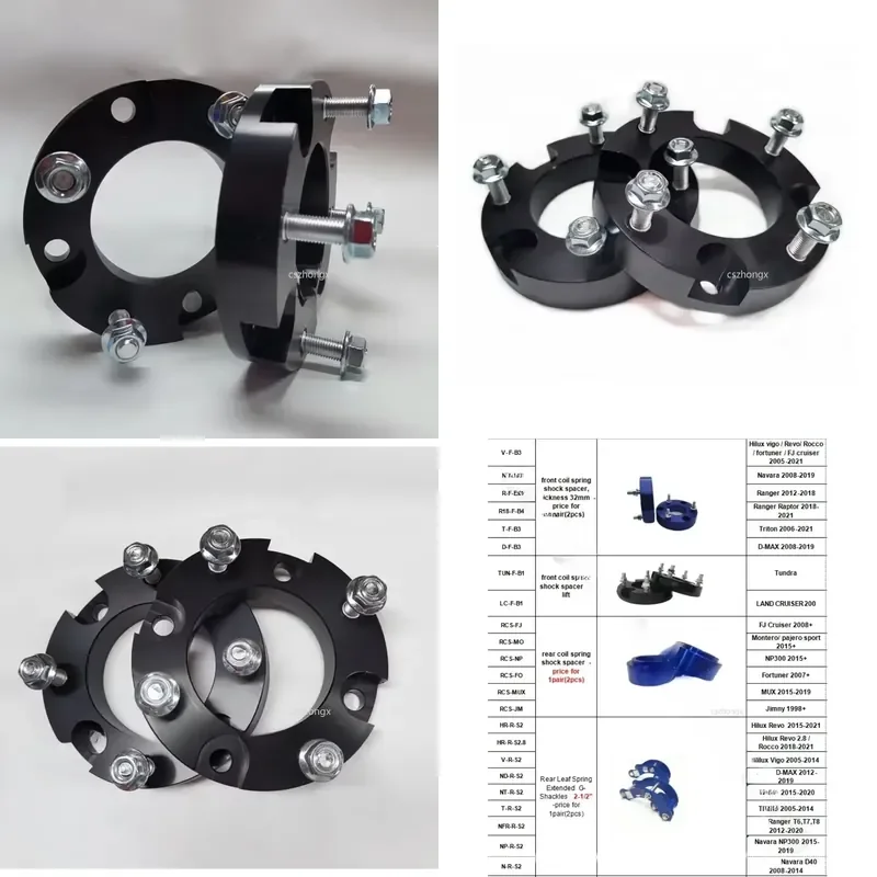 Aluminum Suspension Lift Kit for Land Cruiser 200 LC200 4x4 Front Shock Strut Spacers Off Road Vehicle Parts Upgrade