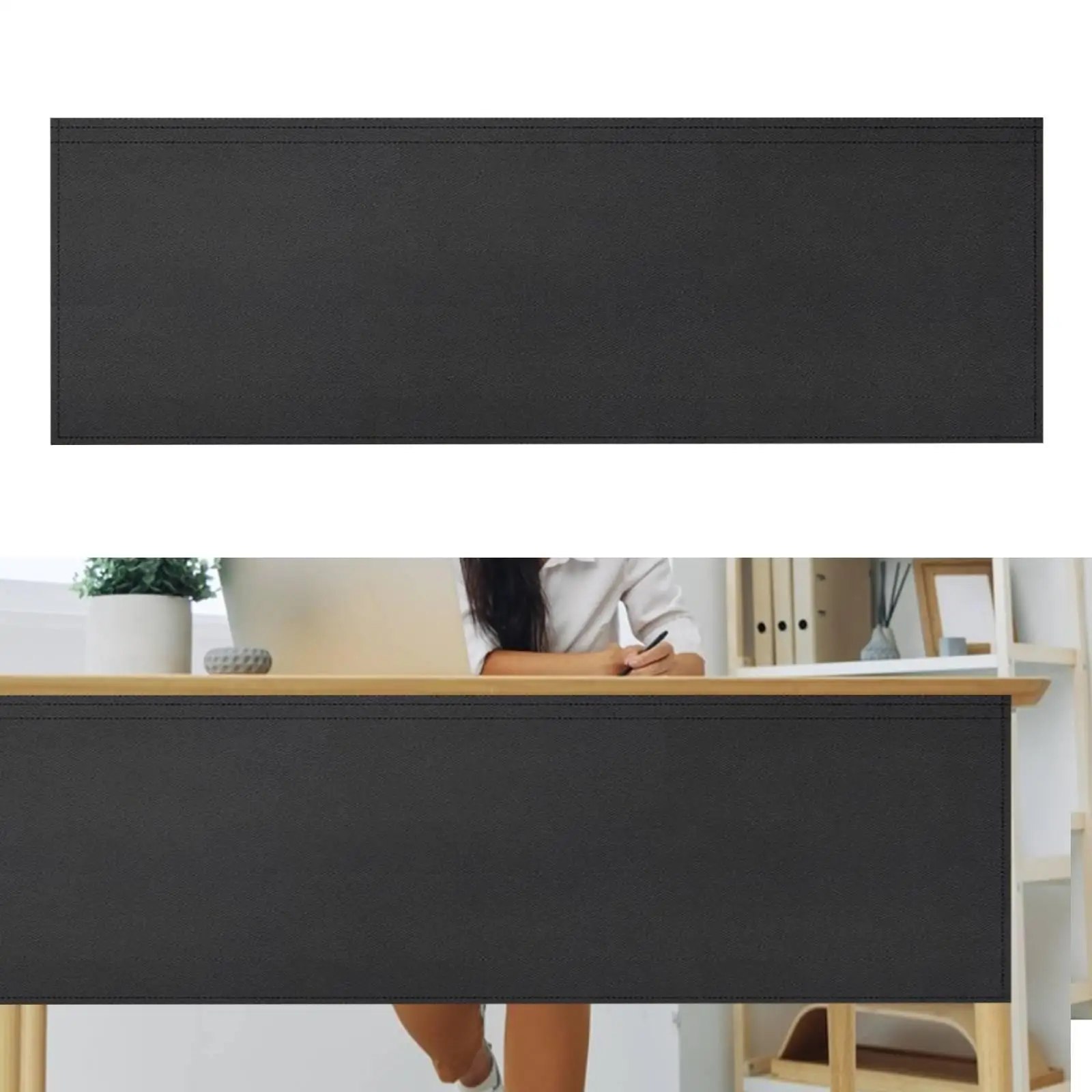 Under Desk Privacy Panel Single Piece Oxford Cloth Desk Skirt Cable Cover for Office Desks and Home Work Areas