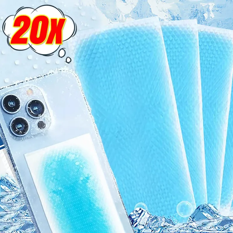 20/10x Cooling Gel Patch Fever Reducing Ice Sticker for Outdoor Summer Heat Relief Body Fatigue Treatment Camping Hiking Travel