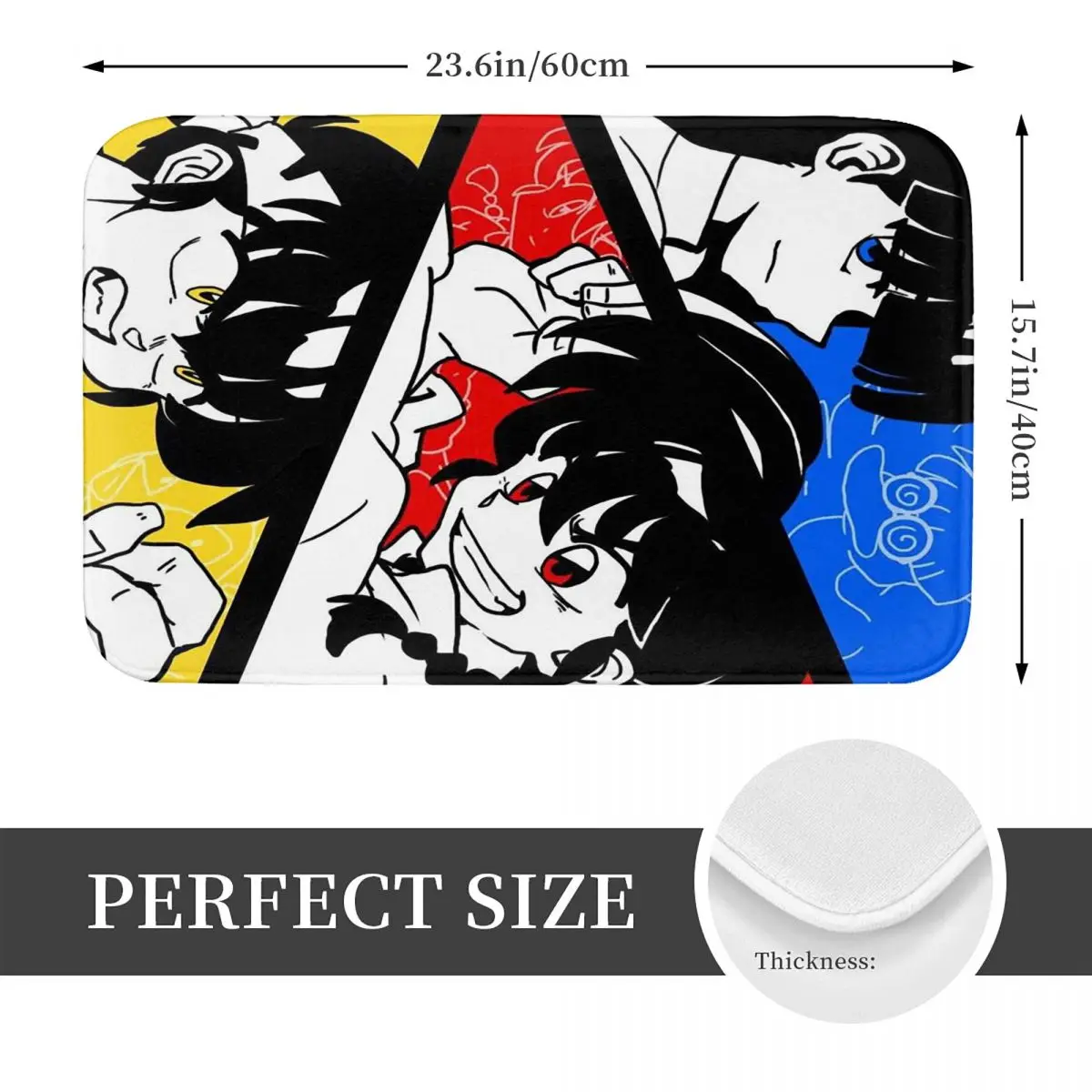 Ranma 1/2 Saotome Pig Girls P Chan Doormat Kitchen Entrance Home Floor Mat Anti-slip Carpet Rug for Balcony Footpad Mats