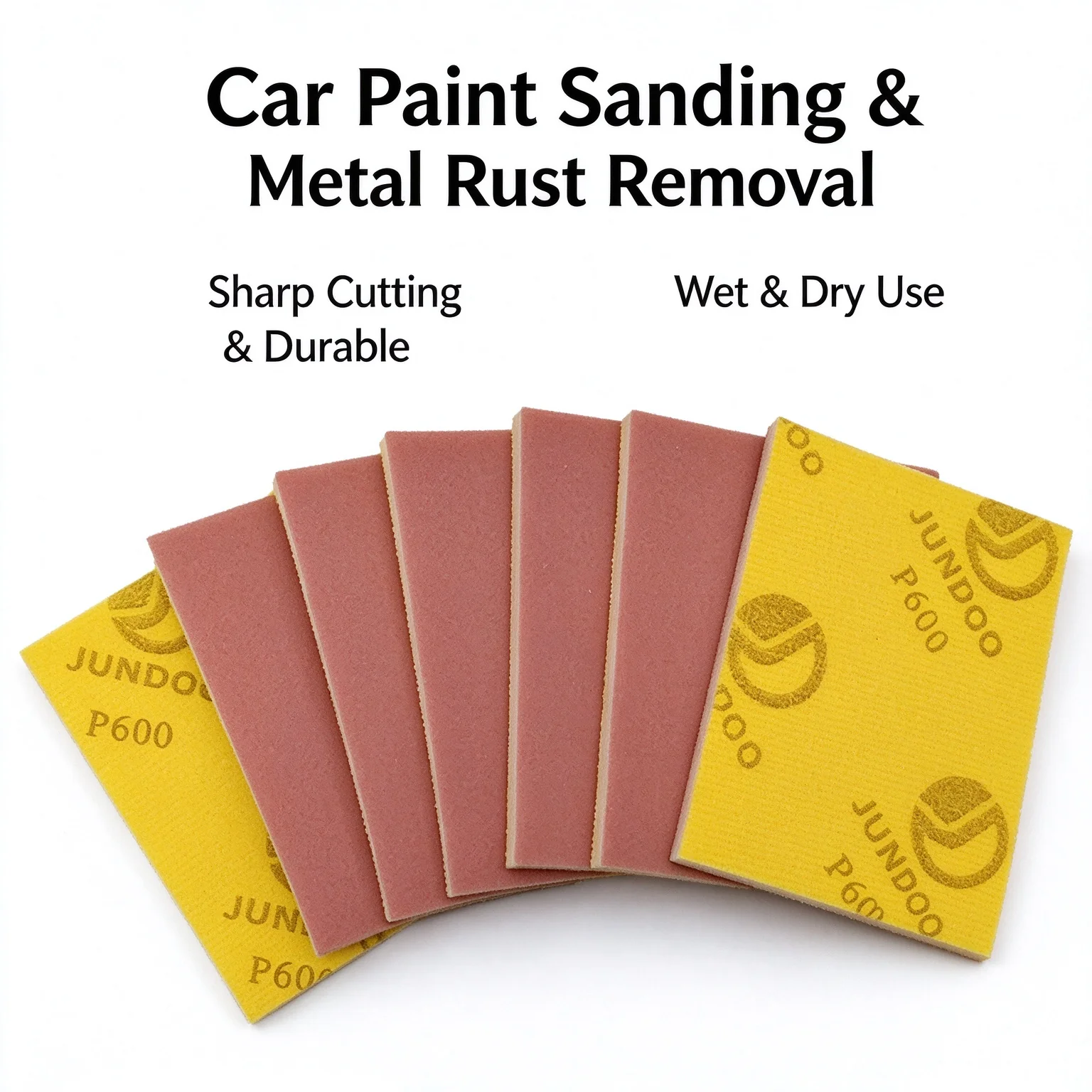 JD 75*100mm Sponge Sandpaper, For Car Body Paint Sanding  Polishing, Sharp Cutting Durable 60PCS P180-P1200
