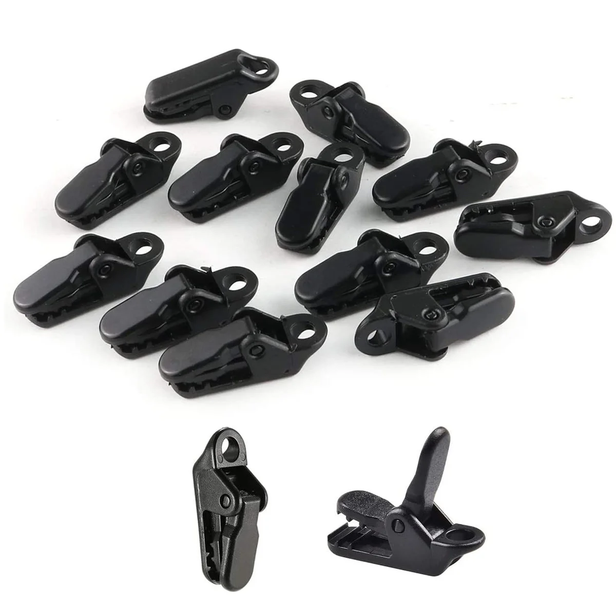 10Pcs Tarp Clips Crocodile Tent Awning Clamps Set Heavy Duty Lock Grip Instant Clip for Camping Canopy Tarps Caravan