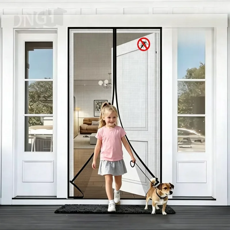 Magnetic Screen Door with Automatic Closing Mosquito Net, Hands-free Insect Proof Net, Diamond Free Self-adhesive Curtains