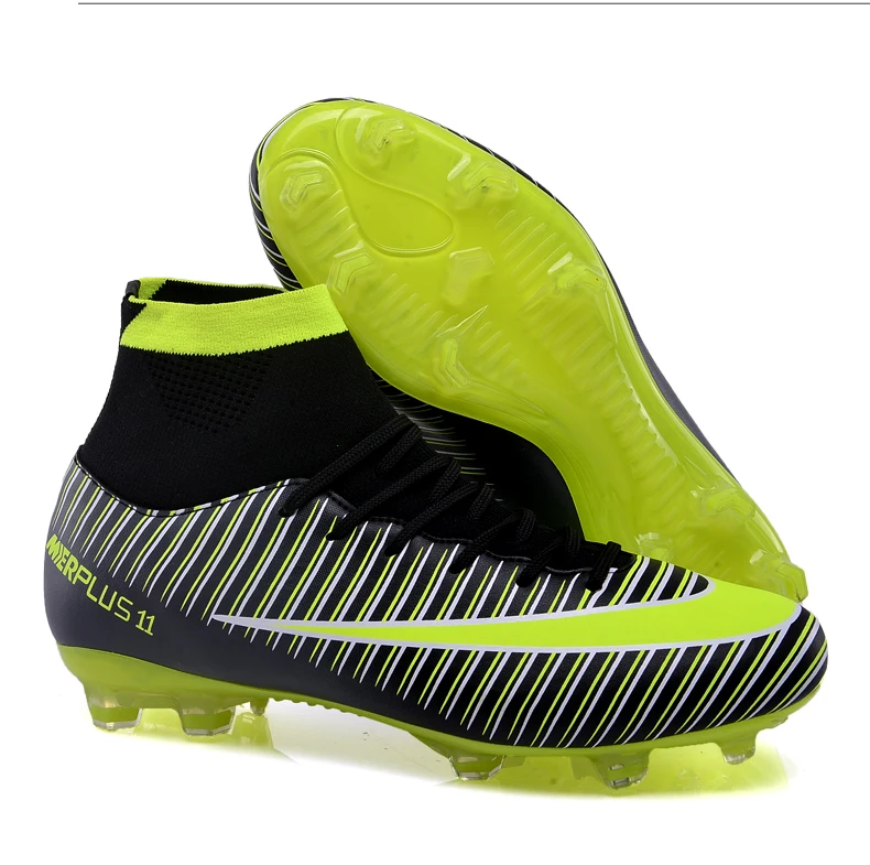 Chuteiras De Futebol Dos Homens IFIKK Botas De Futebol De Juventude High-top Spikes Sapatos De Futebol