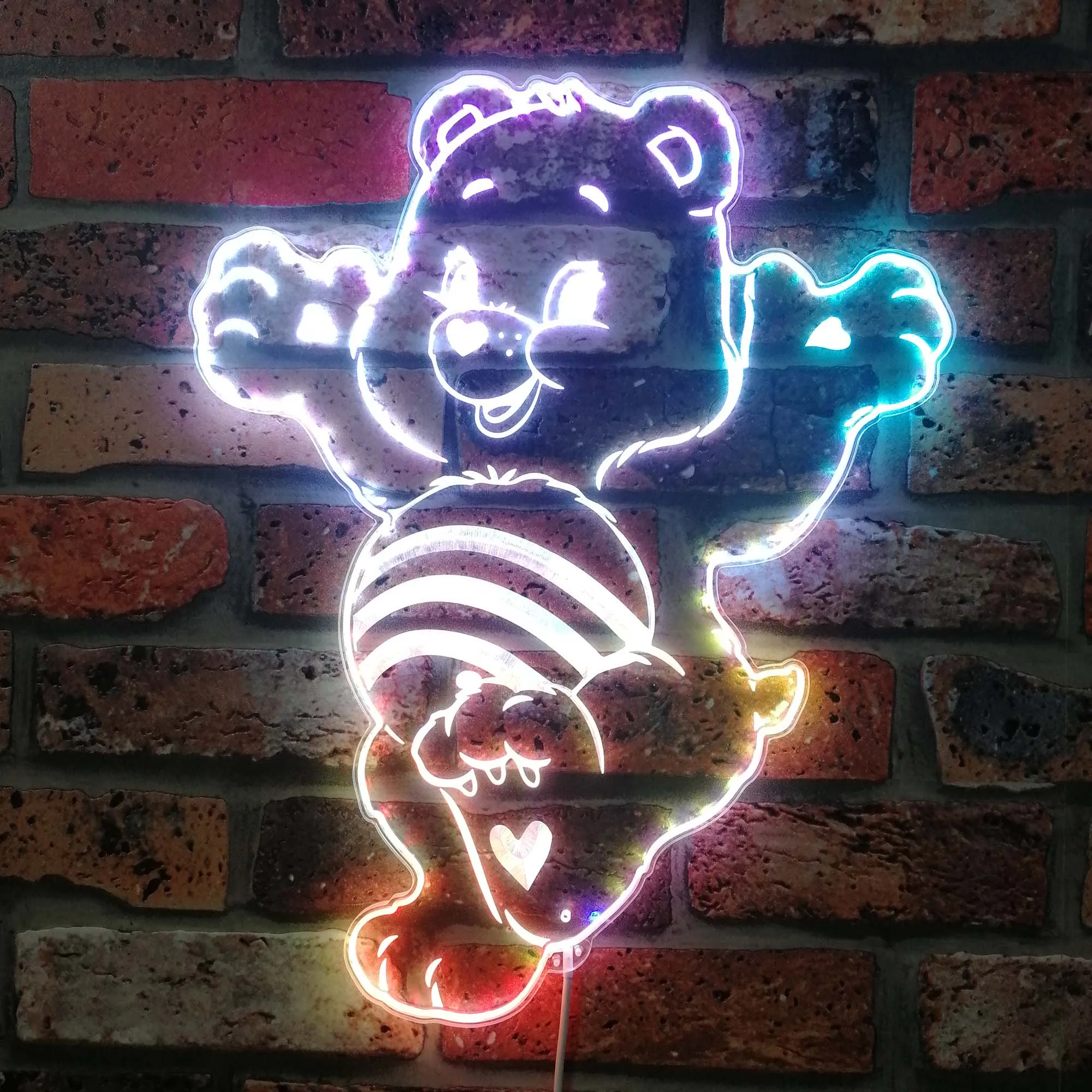 Bears Dynamic RGB Edge Lit LED Sign, Game Room Decor, Gaming Night Light