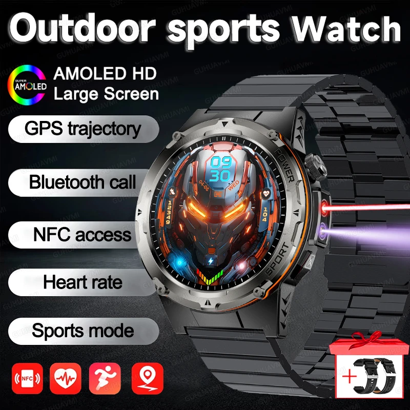 2025 NEW Popular Outdoors GPS tracker Sports Smart Watch Men 500mAh NFC HD Call IP68 depth waterproof Watch Men For Xiaomi Men