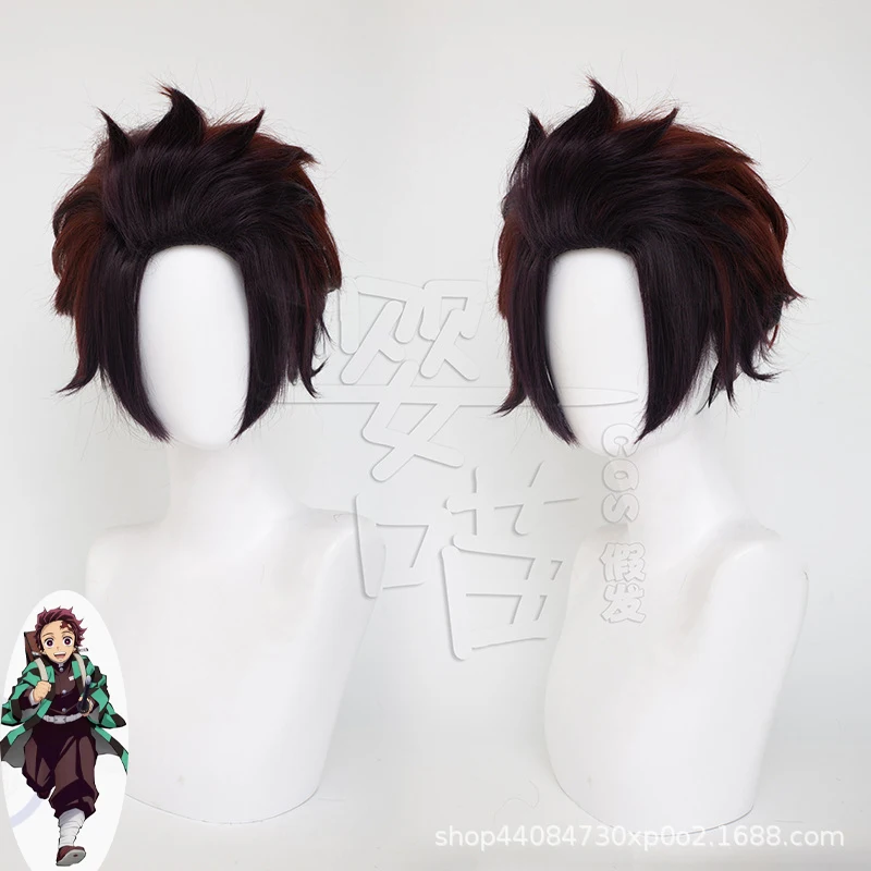 أنيمي شيطان القاتل شعر مستعار Kochou Shinobu بيروكات صناعية تأثيري ازياء كامادو تانجيرو Uzui Tengen Hashibira Inosuke تأثيري الباروكات