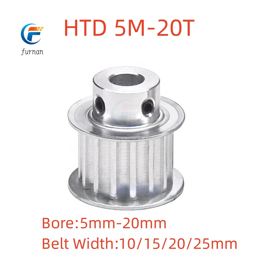 

BF Type 20 Teeth HTD 5M Timing Pulley Bore 5mm-20mm for 10/15/20/25mm Width Belt Used In Linear Pulley 5GT