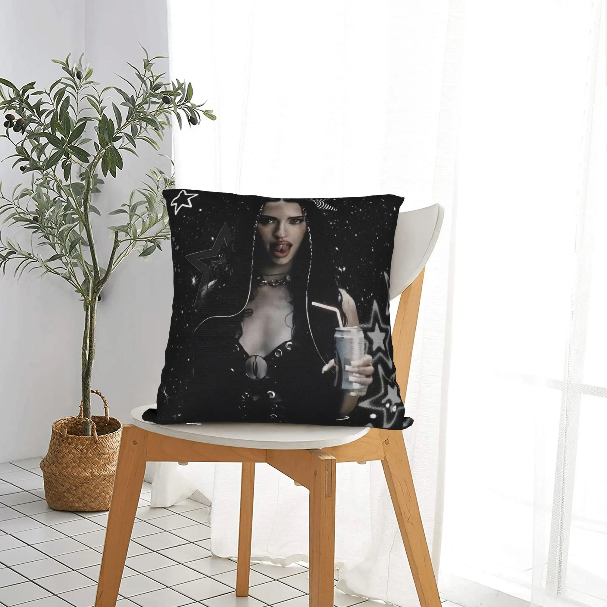 Daniela Katseyes Kpop Girl Group Pillowcase Printed Cushion Cover Gift  Throw Pillow Case Cover Home Zipper
