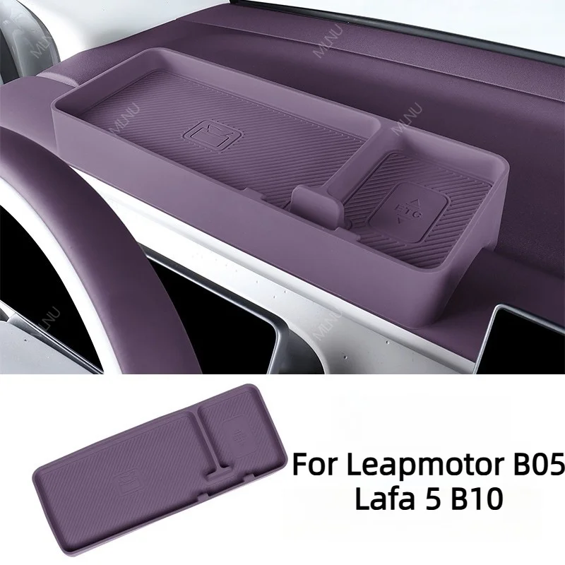 Console Storage Box For Leapmotor B05 Lafa 5 B10 Accessories,Silicone,Non-Slip,Scratch-Proof,Cushioning,Temperature-Resistant
