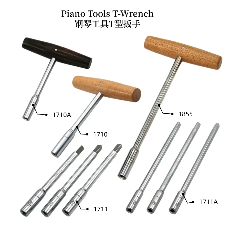 Piano Repair Tuning Removal Tuning Pin Wrench Soundboard Refurbishment Tools T-Wrench Extended 1710 1711