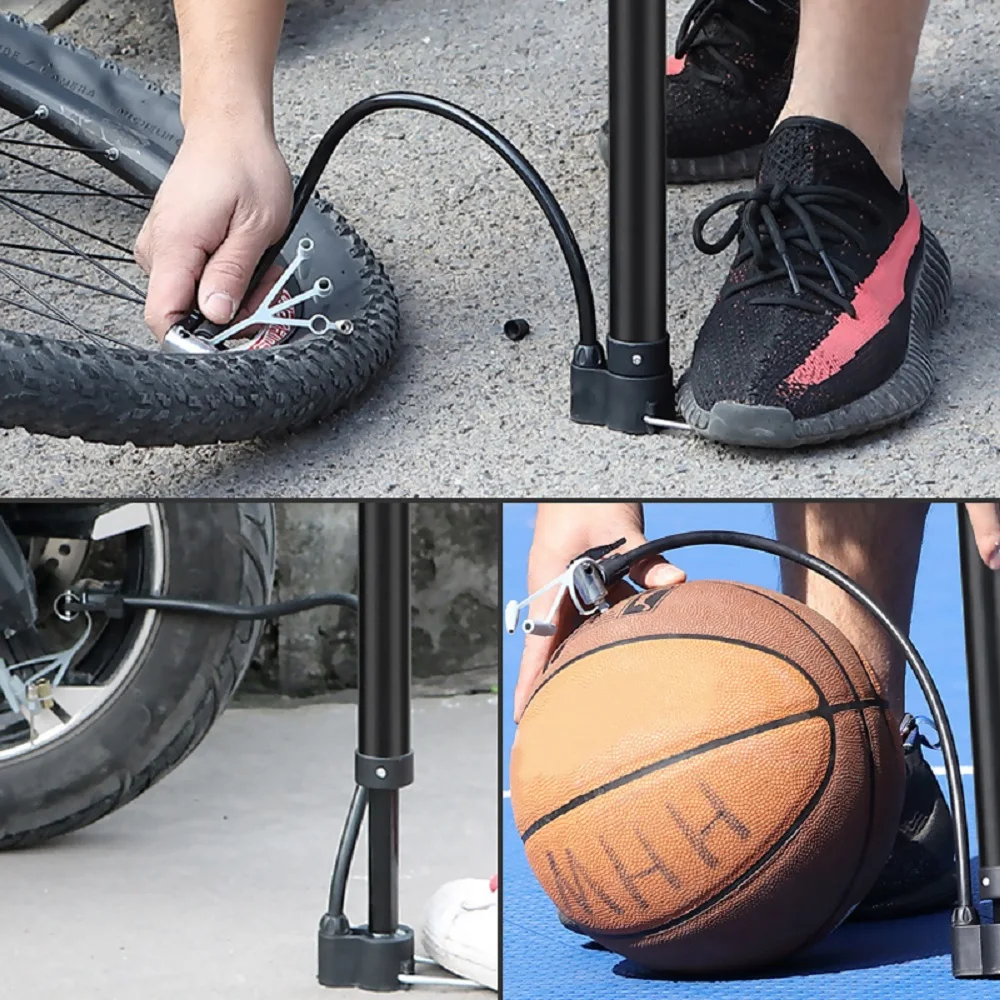 120 Psi Bike Pump Bicycle Foot Air Pump Tire Inflator Schrader Presta Dunlop Valve MTB Road Cycling Inflator