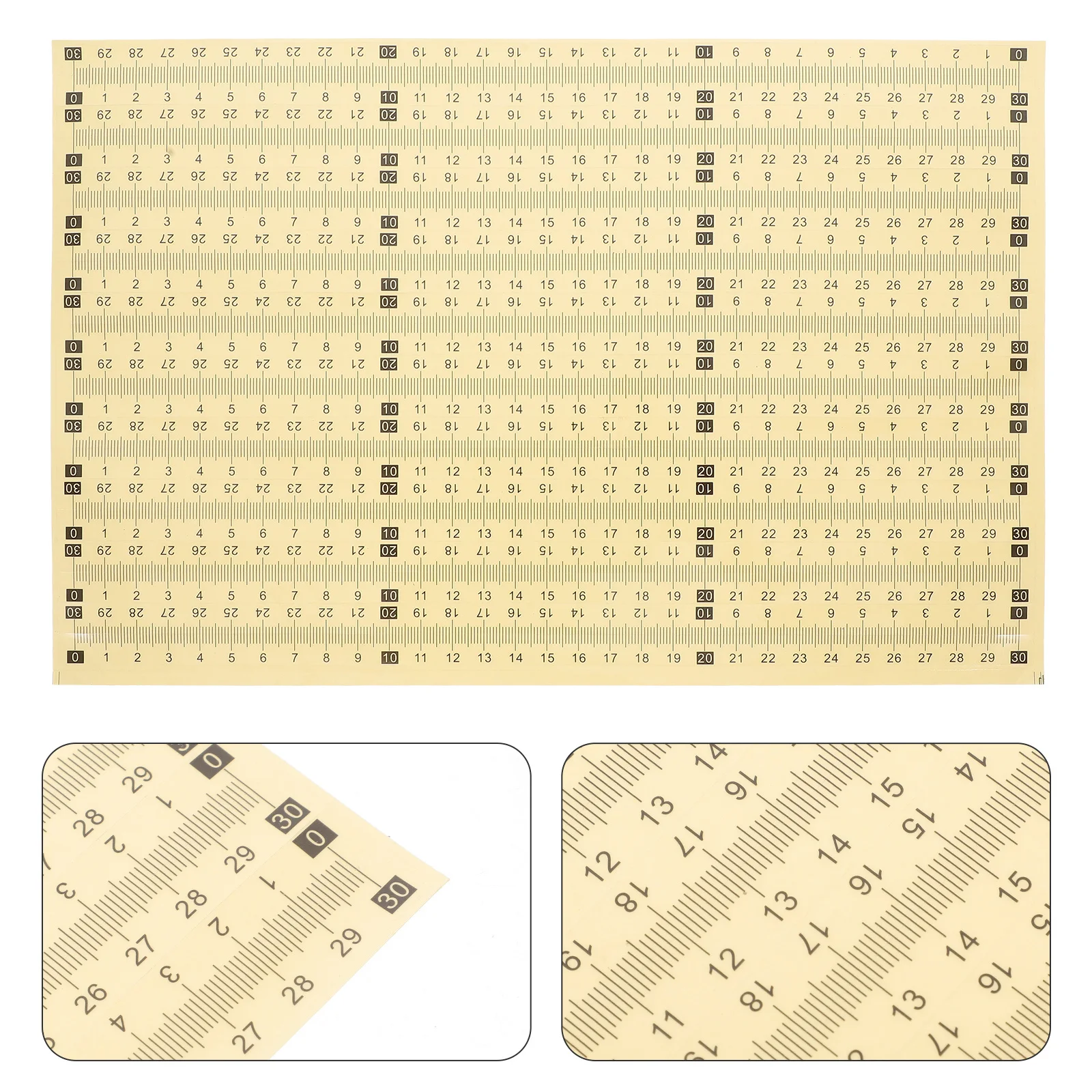 

20pcs Self-Adhesive Measuring Ruler Sticker Flexible Waterproof Scale Strip For Engineering Woodworking Tape Measure Labeling