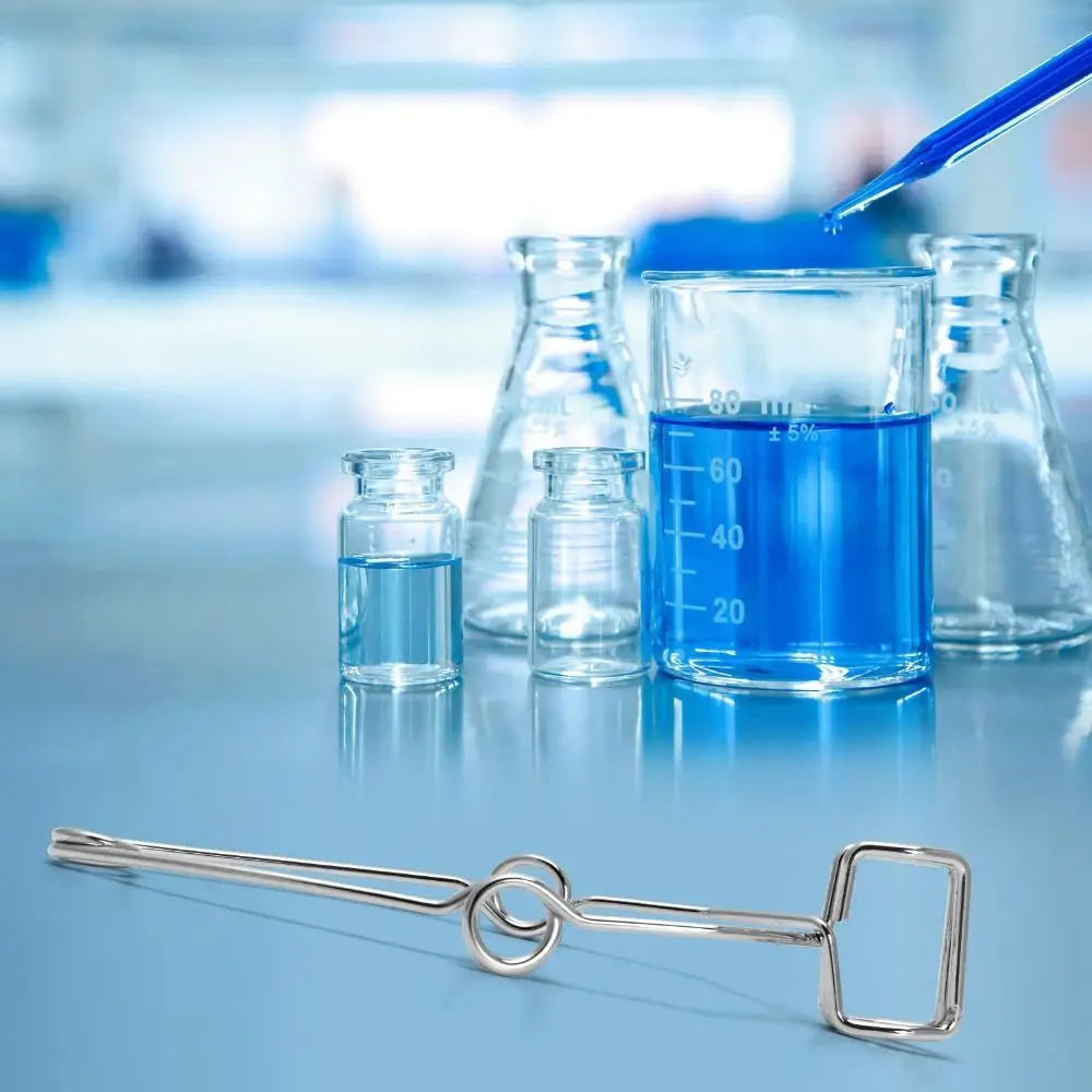 10Pcs 304 Stainless Steel Test Tube Clamp Corrosion Resistant Reusable Glass Tube Clamp Test Tube Holder Laboratory Experiment