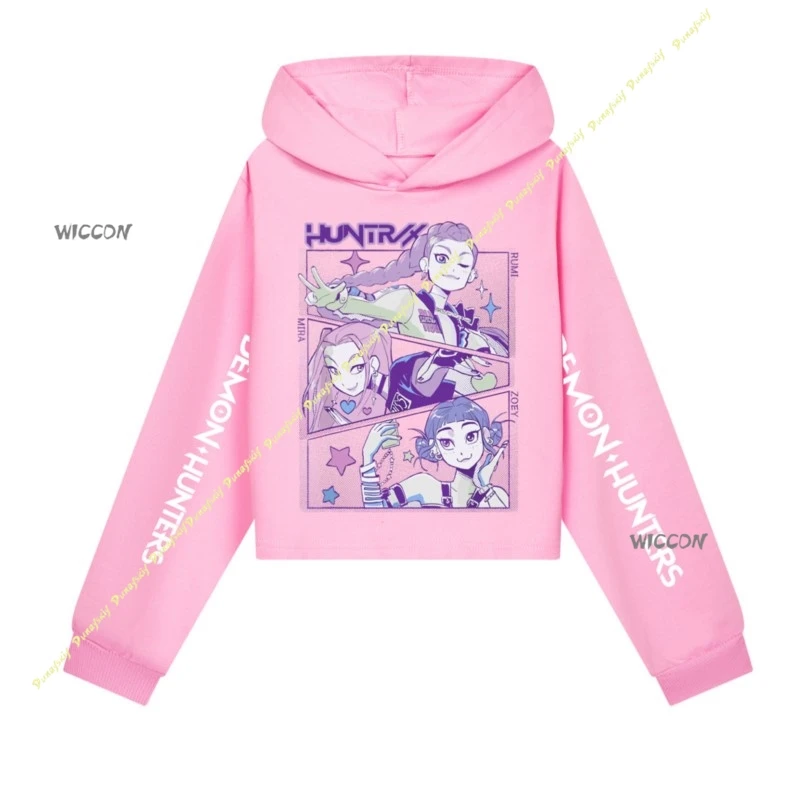 Anime KPop Demon Hunters Cosplay Costumes Rumi Multi-colored Hoodies Spring Autumn Suit Gilrs Clothe Daily Christmas Halloween