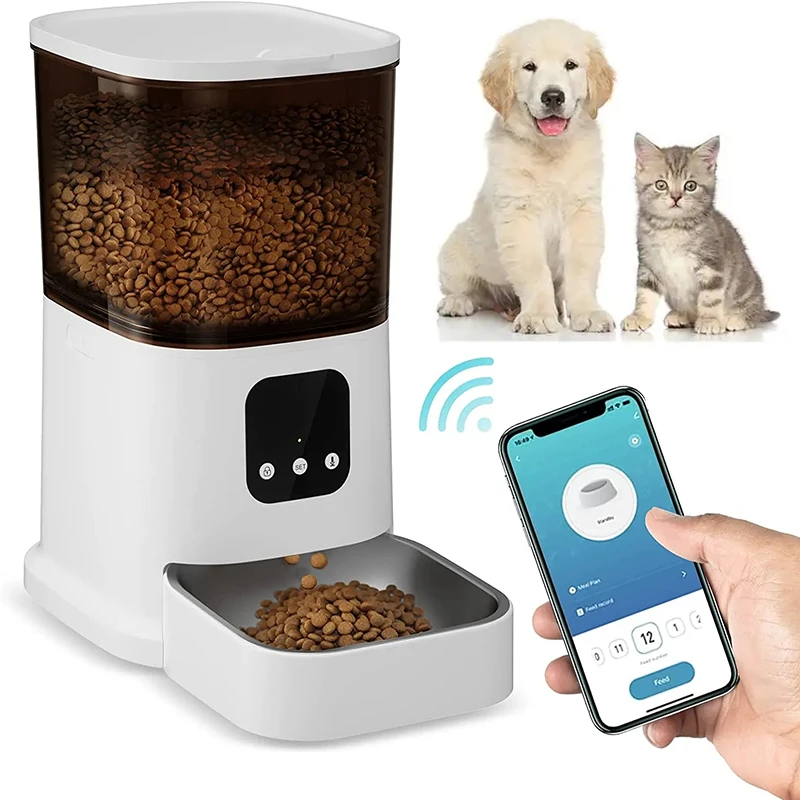 

Video Camera 6L Feeder Timing Smart Automatic Pet Feeding For Cat Dog WiFi Intelligent Dry Food Dispenser App Voice Recorde Bowl