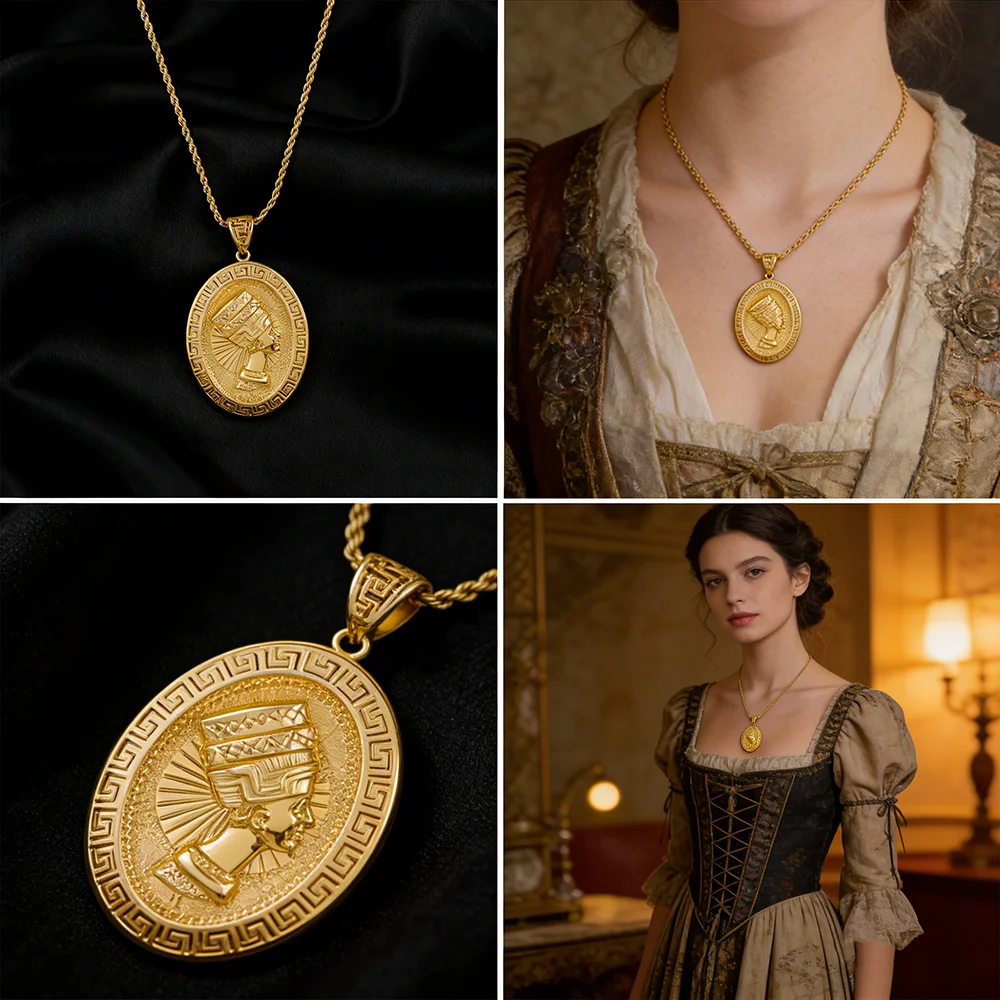 New Fashion Pendant Hip Hop Punk Style Women Men Pendant 18K Gold Plated Stainless Steel African Map Fashion Style Pendant Gift