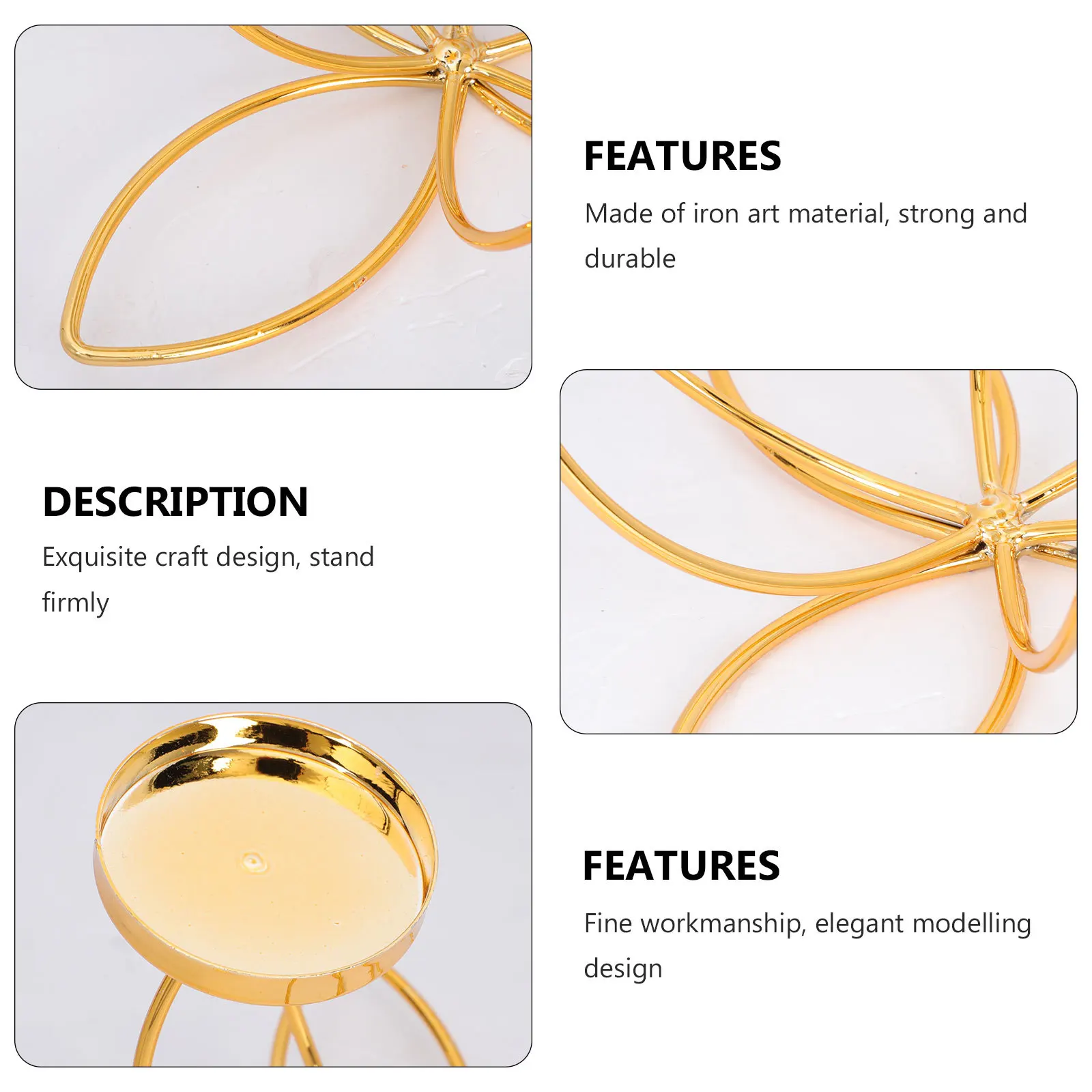 

Retro Metal Holder Iron Stand Vintage Style for Wedding Party Home Decoration Candlestick