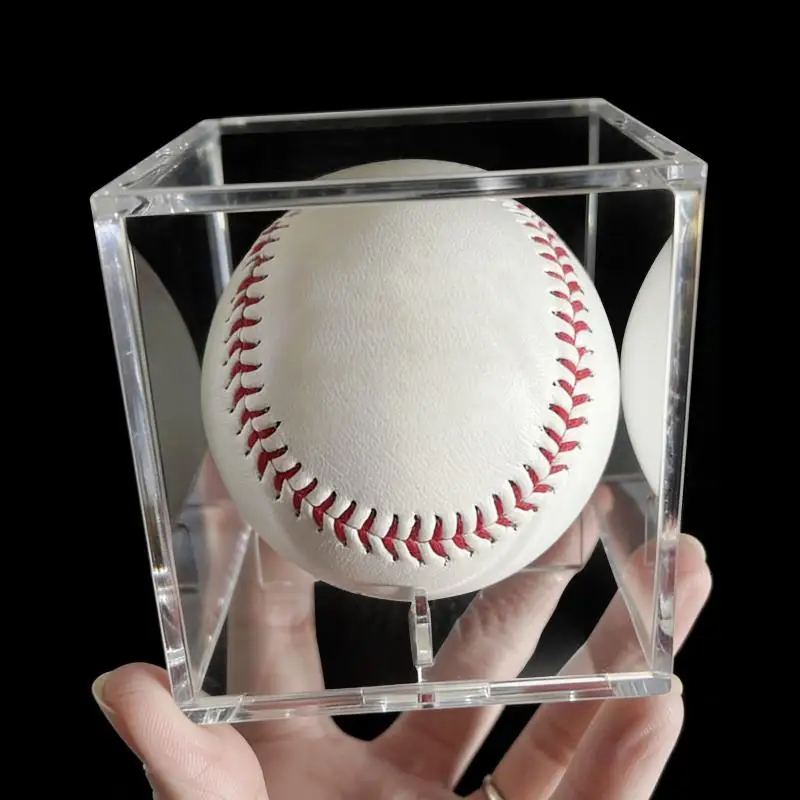 80mm Acryl Baseball Vitrine Wasserdicht Staubdicht Golfball Aufbewahrungshalter Leichter Sport-Souvenir Sammlerstück Schutz – Detail 6