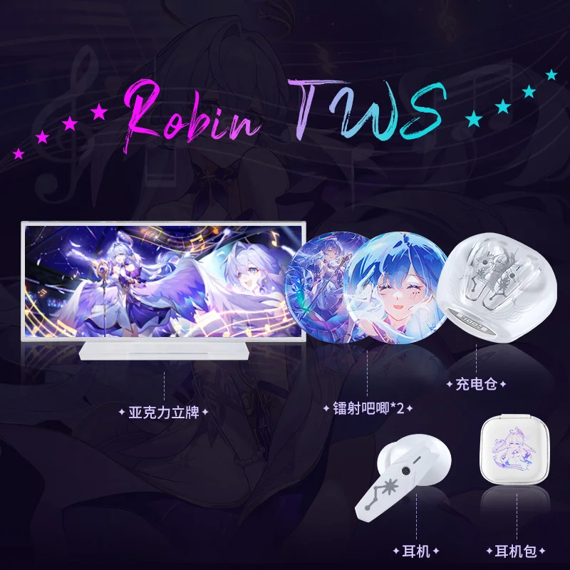 

Игра аниме Honkai: Star Rail Robin, беспроводные наушники-вкладыши, наушники-вкладыши, подсказка звука, Bluetooth-гарнитура, наушники, подарки на день рождения