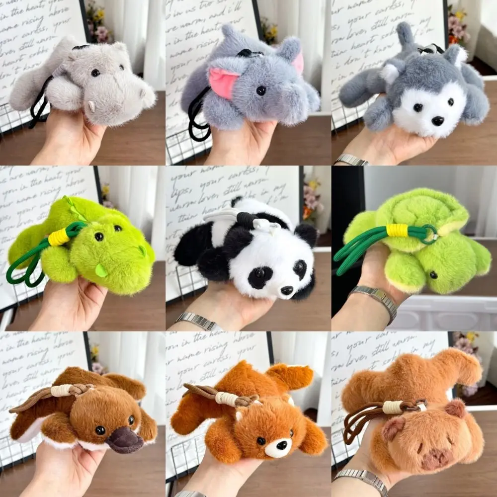 พวงกุญแจตุ๊กตาสัตว์การ์ตูนใหม่ แพนด้า สุนัขจิ้งจอก น่ารัก ของตกแต่งกระเป๋าเป้ ช้าง คาปิบารา ตุ๊กตาห้อยกระเป๋า ของขวัญวันเกิด