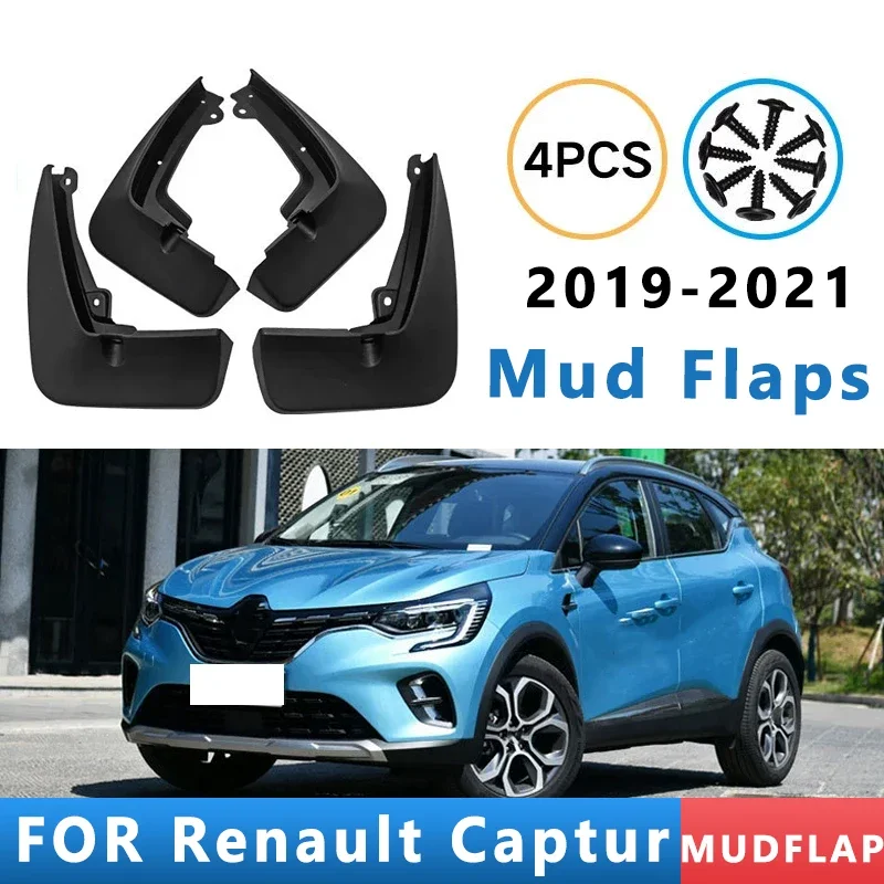 

Mud Flaps Fit for Renault Captur 2019-2021 2020Mudguards Tire Fenders Splash Proof Accessories Wheel Guards 4ps