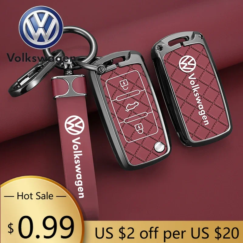

For VW Volkswagen Jetta MK5 Golf Zinc Alloy Car Remote Key Case Cover Shell For Volkswagen VW Polo Golf Passat Tiguan Beetle Cad