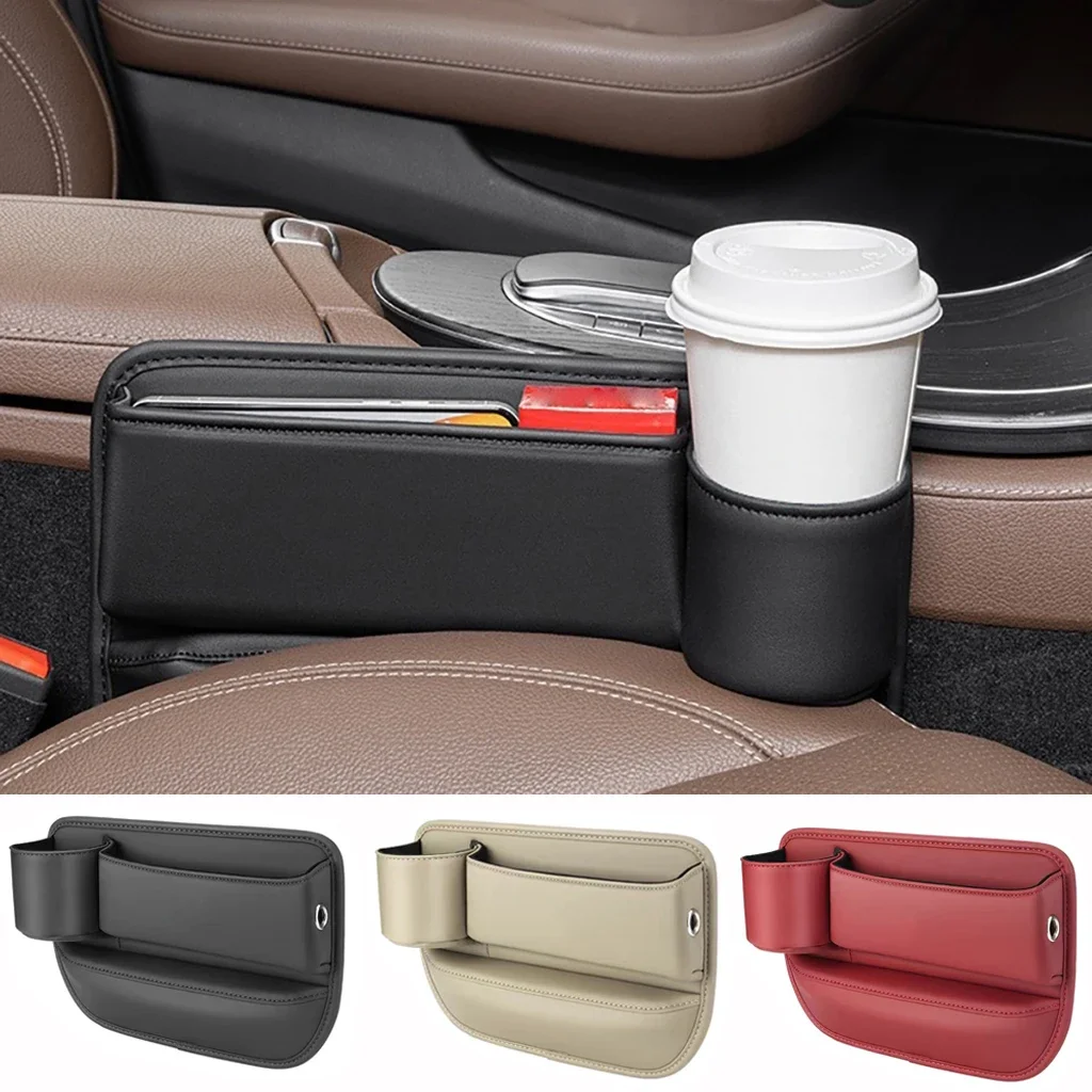 Car Seat Gap Organizer Multifunction Console Crevice Storage Box For Car Seat Gap Filler With Cup Holder Interior Accessories