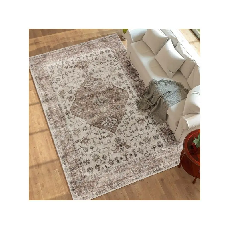 Tapete macio e durável para sala de estar, quarto, decoração de casa, antiderrapante, fácil de limpar