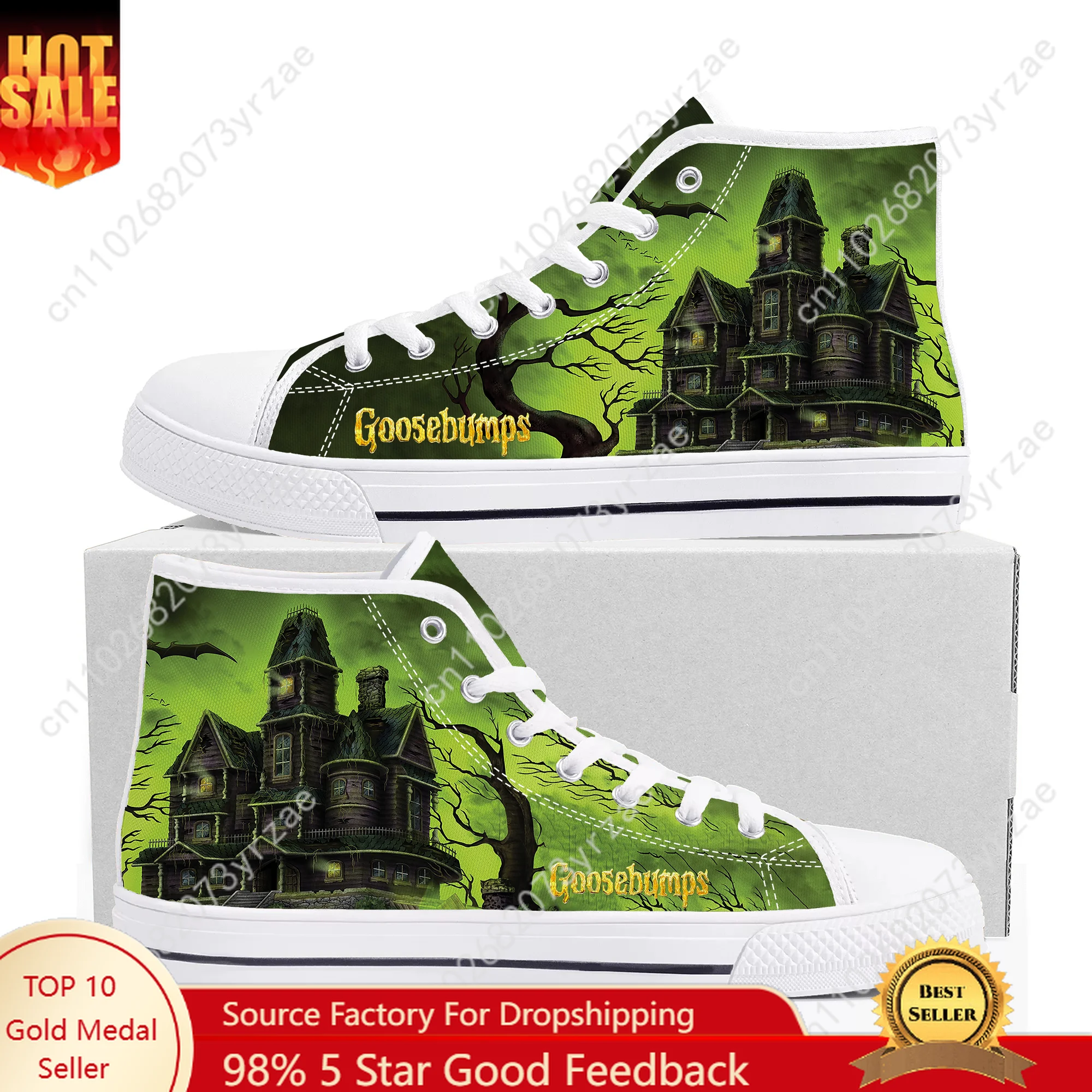 

Goosebumps High Top High Quality Sneaker Mens Womens Teenager Canvas Sneaker Casual Personalized Patterns Shoe Customize Shoes