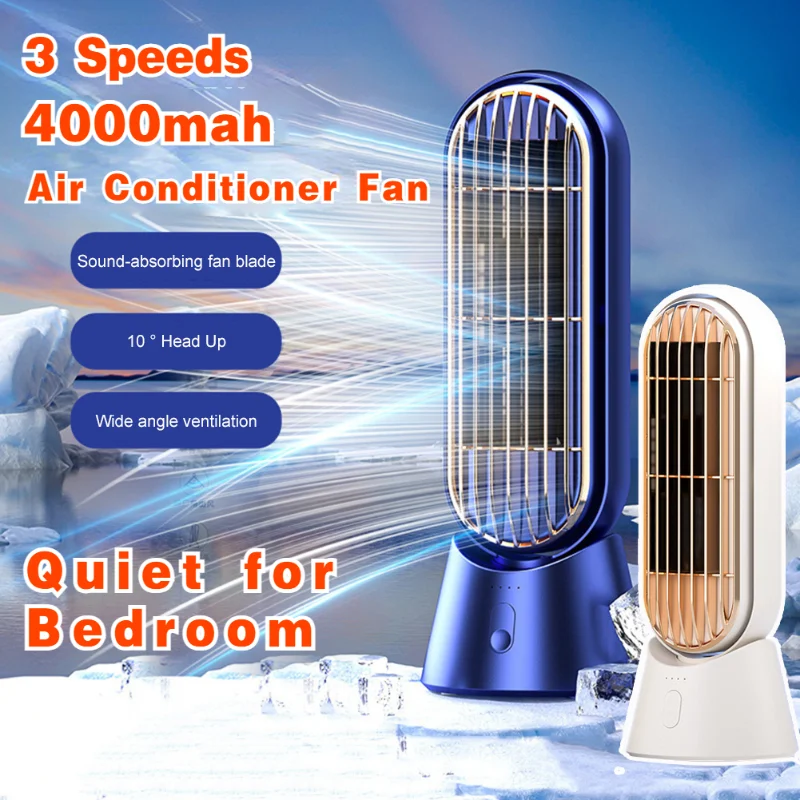 

Tower Fan Bladeless Desk Fan 3 Speeds Adjustment Portable Compact,Penetration Strong Wind Quiet Cooling Fan for Home Office