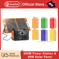 FF Flashfish E200 200W Portable Power Station 151Wh Solar Generator with 60W Foldable Solar Panel Battery Complete Kit Set