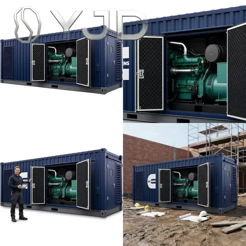 For Three Phase 50kW Rainproof Heavy Container Type Silent Generator Set DC Start for Industrial Power Plant