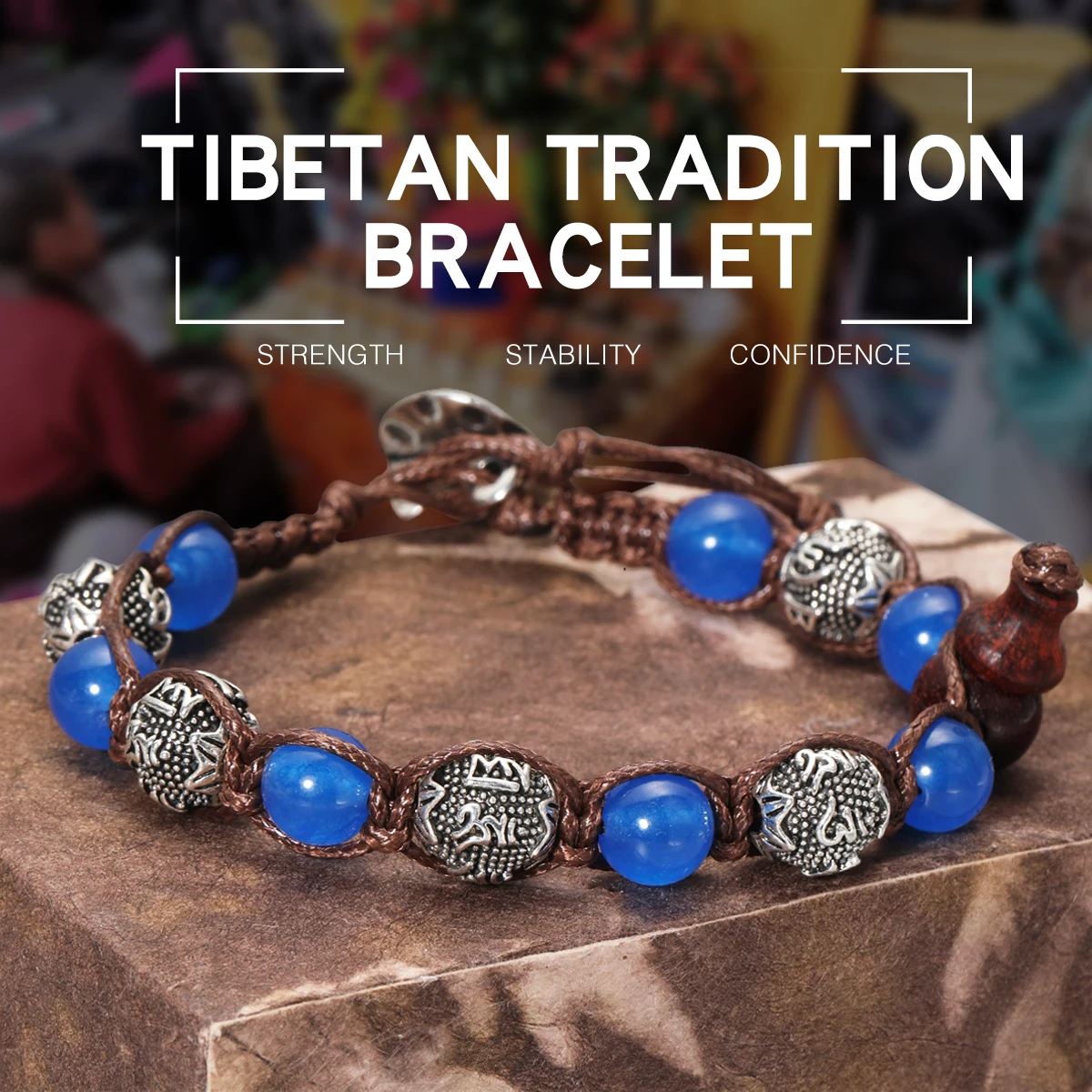 

Bracciale Tibetano Innovative Ethnic Style Wristband Soul Healing Faith Auspicious Gourd Suitable For Boys And Girls To Wear