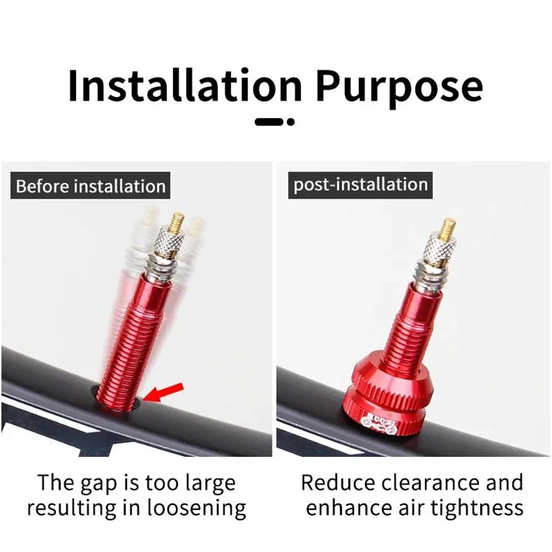 1/2/4/8/12pcs Bicycle Valve Nut Tubeless Rim Bike Tire Presta Valve  Protection Screw Fixed Nozzle Lock Nut with Washer