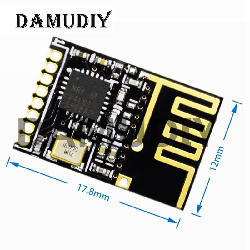 1-10pcs Mini NRF24L01+ 2.4GHz SMD RF Wireless Transceiver Module Mini Power Enhanced Version SMD Receiver Transceiver Board
